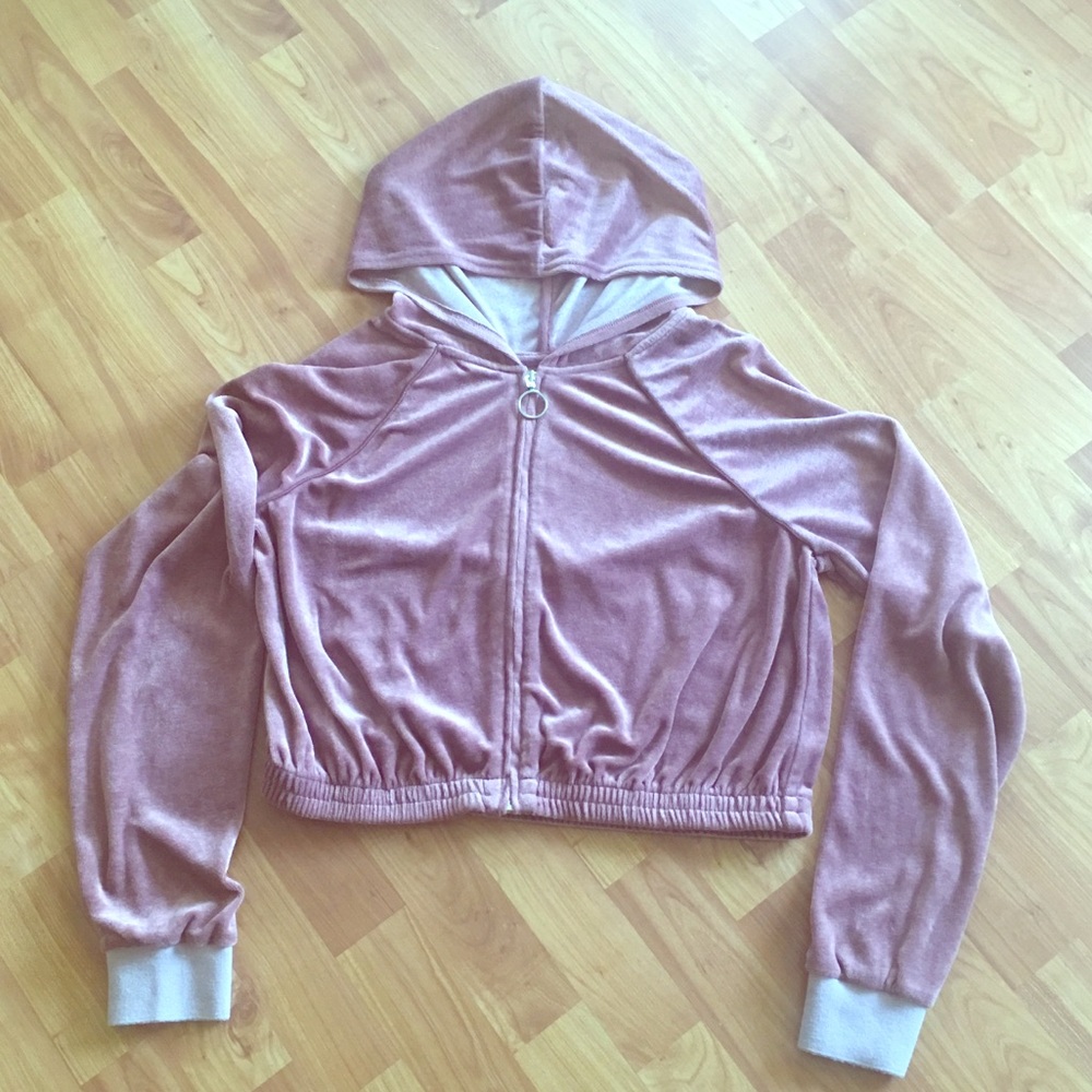 Free People Velour Zip-Up